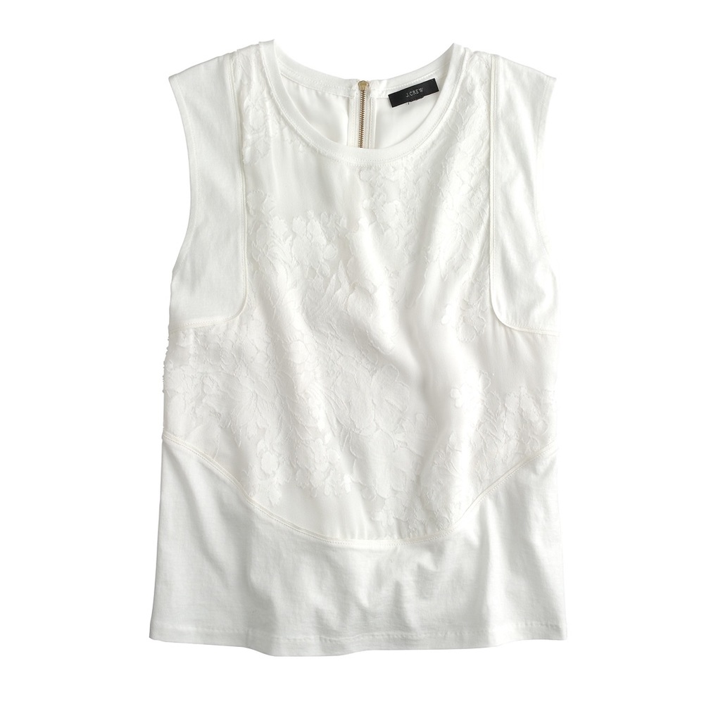 EUC J. Crew Floral Panel Burnout Top.